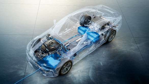 Drive system BMW 530e Sedan Drive system BMW 530e Sedan Glacier Silver metallic top view