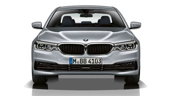 BMW 530e Sedan BMW 530e Sedan Glacier Silver metallic front view