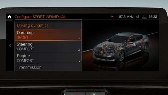 Adaptive M suspension BMW 8 Series Gran Coupé G16 LCI Facelift 2022 BMW 8 Series Gran Coupé G16 LCI Facelift 2022 Adaptive M suspension interior close-up control display