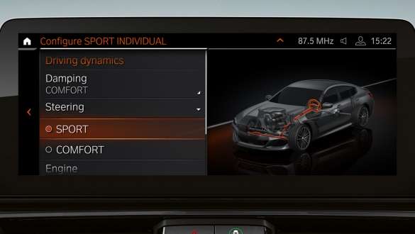 Integral Active Steering BMW 8 Series Gran Coupé G16 LCI Facelift 2022 Integral Active Steering BMW 8 Series Gran Coupé G16 LCI Facelift 2022 interior close-up control display