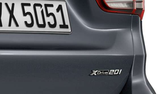 BMW X1 F48 BMW xDrive Logo BMW X1 F48 LCI close-up of the BMW xDrive logo on the rear