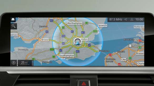 Plug-in hybrid BMW X2 xDrive25e F39 navigation system Plug-in hybrid BMW X2 xDrive25e F39 navigation system close-up