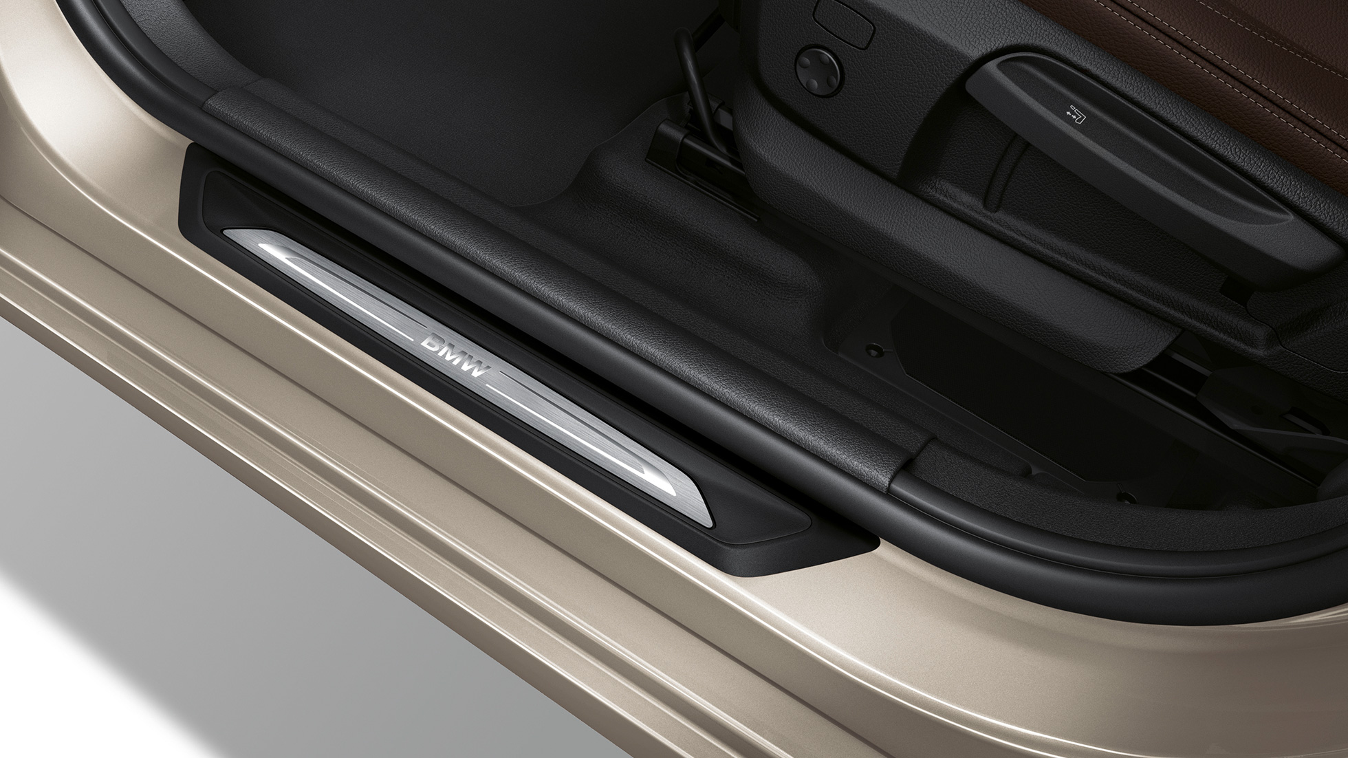 Door sill finishers BMW 2 Series Active Tourer Model Luxury Line Door sill finishers BMW 2 Series Active Tourer Model Luxury Line 225i xDrive F45 2018 Jucaro Beige metallic