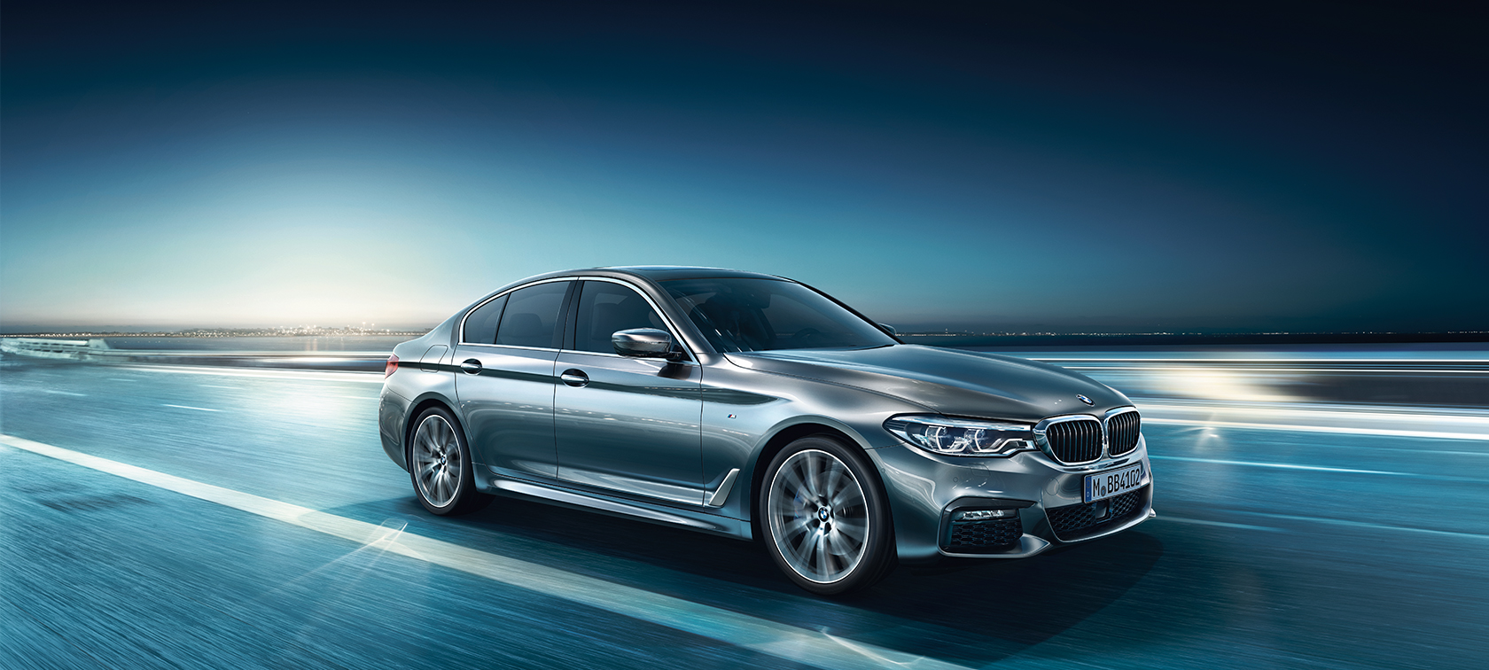 BMW 5 Series Sedan BMW 5 Series Sedan new 540i Sedan G30 Bluestone metallic side view