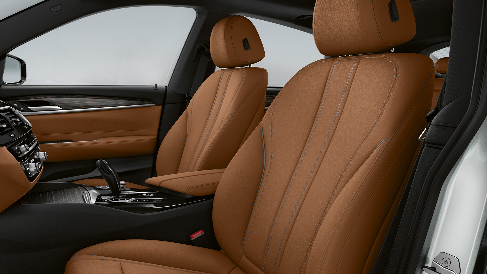 Upholstery BMW 6 Series Gran Turismo Basic equipment G32 2020 Upholstery in Leather ‘Dakota’ Cognac/Black BMW 6 Series Gran Turismo G32 620d 2020 Basic equipment interior