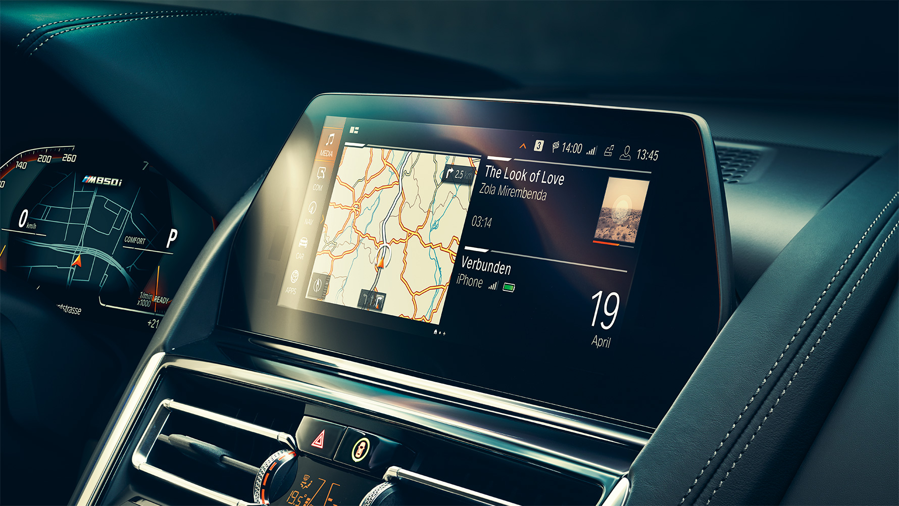 BMW 8 Series Coupé, BMW Live Cockit Professional The BMW Live Cockpit Professional with navigation function includes a high-quality display network consisting of a high-resolution 10.25" Info Display that can be operated by touch and a fully digital 12.3" instrument cluster.