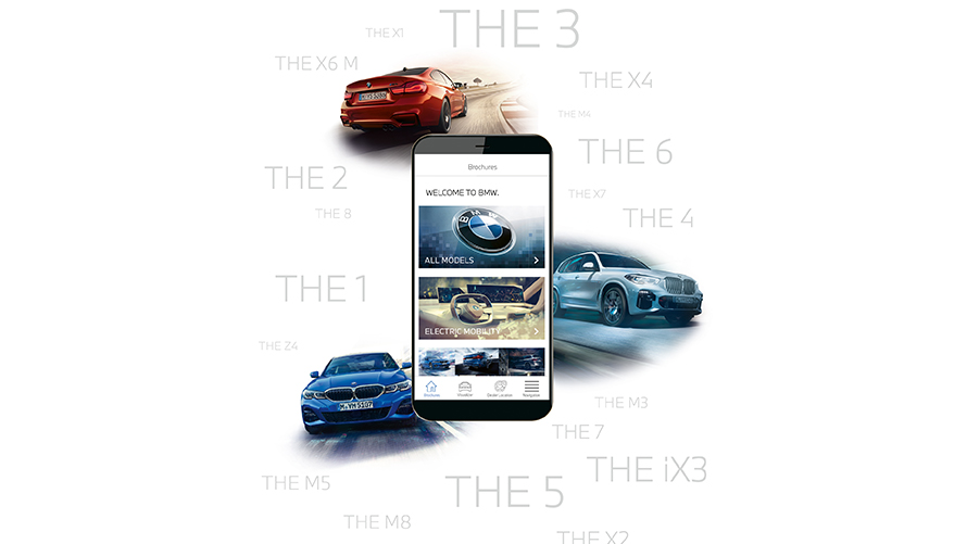 BMW Brochure app BMW Brochure App on the Smartphone