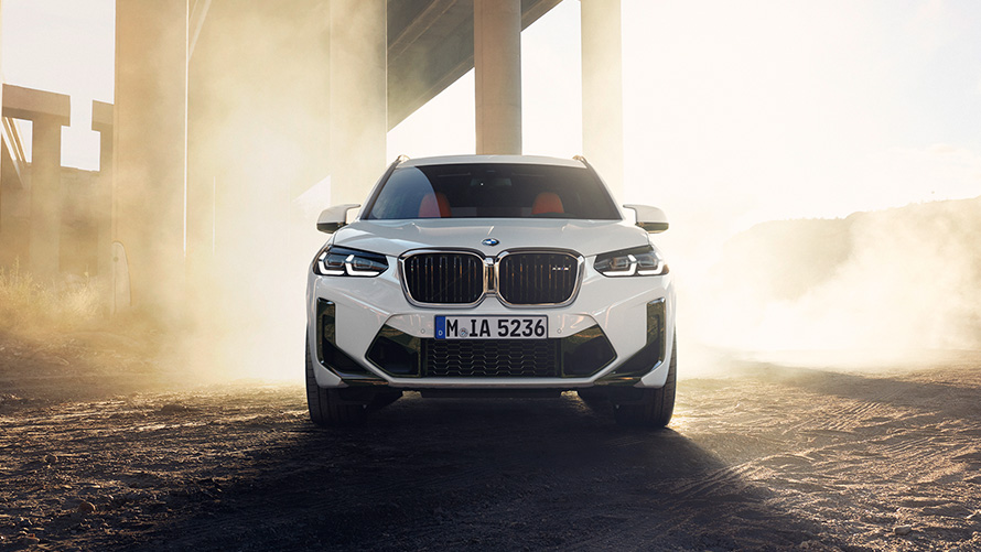 BMW X3 M F97 LCI Facelift 2021 Alpine White front view