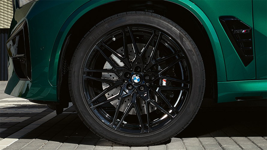 BMW X5 M Competition F95 2023 21"/22" M light alloy wheels star spoke 818 M black