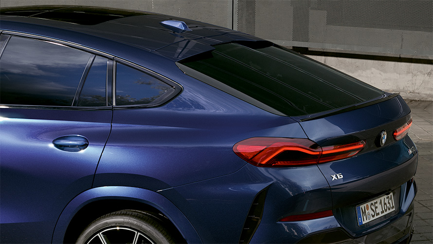 BMW X6 M60i xDrive G06 MP rear close-up