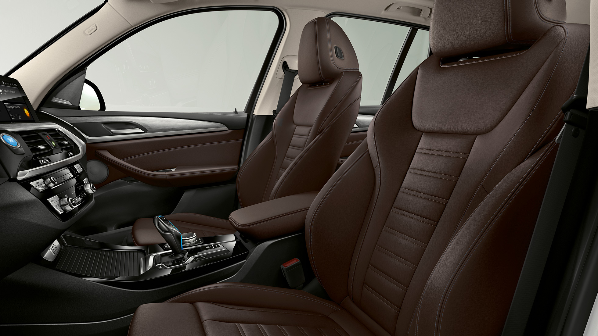 BMW iX3 G08 Model “Impressive” sport seats in leather 'Vernasca' Black BMW iX3 G08 2020 Model “Impressive” sport seats for driver and front passenger in leather 'Vernasca' Black interior
