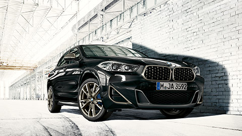 BMW X2 M Automobile F39 MP three-quarter front view standing BMW X Series BMW X2 M Automobile F39 MP three-quarter front view standing
