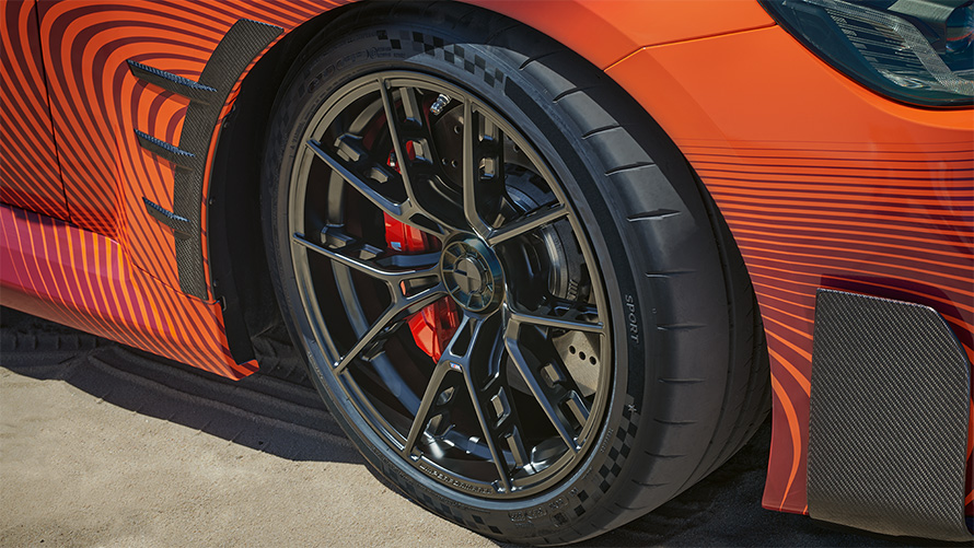 BMW M2 Coupé G87 BMW M Performance Parts three-quarter rear view standing